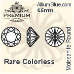 PREMIUM Moissanite Round Brilliant Cut (PM9010) 4.5mm - Exceptional Colorless