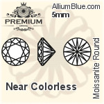 PREMIUM Moissanite Round Brilliant Cut (PM9010) 5mm - Near Colorless