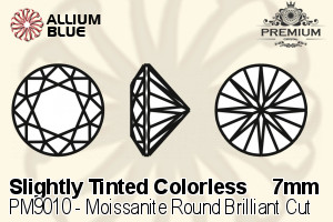 PREMIUM Moissanite Round Brilliant Cut (PM9010) 7mm - Slightly Tinted Colorless