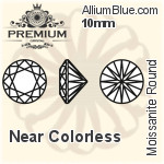 PREMIUM Moissanite Round Brilliant Cut (PM9010) 10mm - Near Colorless