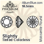 PREMIUM Moissanite Round Brilliant Cut (PM9010) 10.5mm - Slightly Tinted Colorless