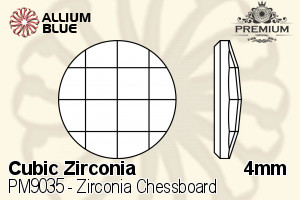 PREMIUM Zirconia Chessboard (PM9035) 4mm - Cubic Zirconia