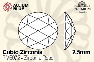 PREMIUM Zirconia Rose (PM9072) 2.5mm - Cubic Zirconia