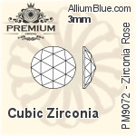 PREMIUM Zirconia Rose (PM9072) 10mm - Cubic Zirconia