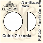 PREMIUM Zirconia Cabochon (PM9080) 10mm - Cubic Zirconia