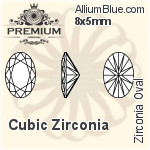 PREMIUM Zirconia Oval (PM9100) 5x3mm - Cubic Zirconia