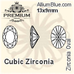 PREMIUM Zirconia Oval (PM9100) 7x5mm - Cubic Zirconia