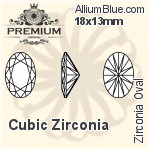 PREMIUM Zirconia Oval (PM9100) 9x7mm - Cubic Zirconia