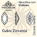 PREMIUM Zirconia Navette (PM9200) 10x5mm - Cubic Zirconia