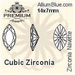 PREMIUM Zirconia Navette (PM9200) 6x3mm - Cubic Zirconia