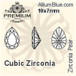 PREMIUM Zirconia Pear (PM9320) 8x5mm - Cubic Zirconia