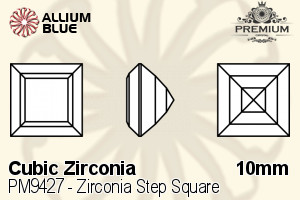 PREMIUM Zirconia Step Square (PM9427) 10mm - Cubic Zirconia