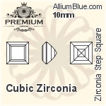 プレミアム Zirconia Step Square (PM9427) 5mm - キュービックジルコニア