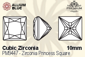 PREMIUM Zirconia Princess Square (PM9447) 10mm - Cubic Zirconia