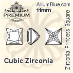 PREMIUM Zirconia Princess Square (PM9447) 10mm - Cubic Zirconia