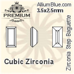 PREMIUM Zirconia Step Baguette (PM9527) 3x1mm - Cubic Zirconia