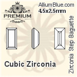 PREMIUM Zirconia Step Baguette (PM9527) 5x2mm - Cubic Zirconia