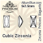 PREMIUM Zirconia Princess Baguette (PM9547) 4x2mm - Cubic Zirconia