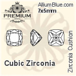 PREMIUM Zirconia Cushion (PM9658) 10x8mm - Cubic Zirconia