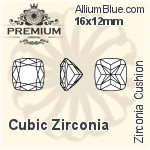 PREMIUM Zirconia Cushion (PM9658) 11x9mm - Cubic Zirconia