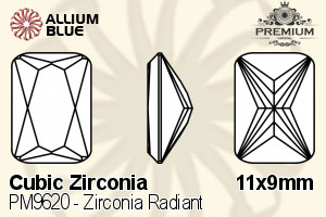 PREMIUM CRYSTAL Zirconia Radiant 11x9mm Zirconia Garnet