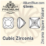 PREMIUM Zirconia Square Radiant (PM9675) 5mm - Cubic Zirconia