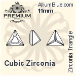 PREMIUM Zirconia Triangle (PM9722) 8mm - Cubic Zirconia