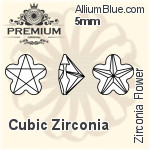 PREMIUM Zirconia Flower (PM9744) 3mm - Cubic Zirconia