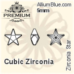 PREMIUM Zirconia Star (PM9745) 3mm - Cubic Zirconia