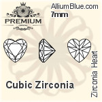 PREMIUM Zirconia Heart (PM9800) 9mm - Cubic Zirconia