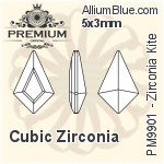 PREMIUM Zirconia Kite (PM9901) 4x3mm - Cubic Zirconia