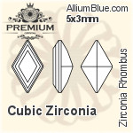 PREMIUM Zirconia Rhombus (PM9902) 7x5mm - Cubic Zirconia