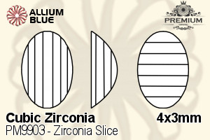 PREMIUM Zirconia Slice (PM9903) 4x3mm - Cubic Zirconia