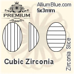 PREMIUM Zirconia Slice (PM9903) 6x4mm - Cubic Zirconia