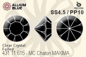 Preciosa MC Chaton MAXIMA (431 11 615) SS4.5 - Clear Crystal With Dura Foiling