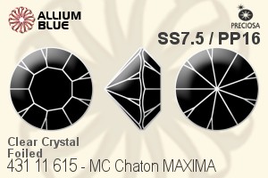 Preciosa MC Chaton MAXIMA (431 11 615) SS7.5 / PP16 - Clear Crystal With Dura™ Foiling