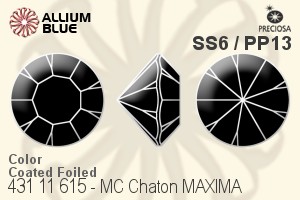 Preciosa MC Chaton MAXIMA (431 11 615) SS6 - Colour (Coated) With Dura Foiling