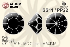 Preciosa プレシオサ MC マシーンカットチャトン MAXIMA マキシマ (431 11 615) SS11 / PP22 - カラー 裏面にホイル無し