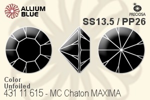 寶仕奧莎 機切尖底石 MAXIMA 美飾瑪 (431 11 615) SS13.5 / PP26 - 顏色 無水銀底