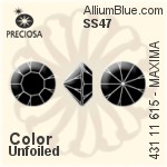 Preciosa MC Chaton MAXIMA (431 11 615) SS47 - Colour (Uncoated) With Dura Foiling