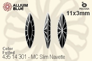 PRECIOSA Slim Navette MXM 11x3 emerald DF