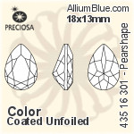 Preciosa MC Pearshape 301 Fancy Stone (435 16 301) 6x4mm - Color (Coated) Unfoiled