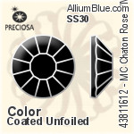 Preciosa MC Chaton Rose VIVA12 Flat-Back Stone (438 11 612) SS30 - Color Unfoiled