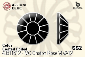 Preciosa MC Chaton Rose VIVA12 Flat-Back Stone (438 11 612) SS2 - Color (Coated) With Dura™ Foiling