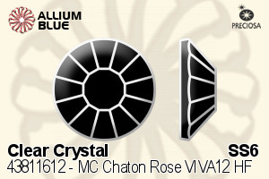 Preciosa MC Chaton Rose VIVA12 Flat-Back Hot-Fix Stone (438 11 612) SS6 - Clear Crystal