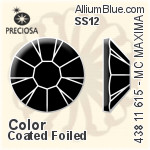 Preciosa MC Chaton Rose VIVA12 Flat-Back Stone (438 11 612) SS12 - Colour (Uncoated) With Silver Foiling
