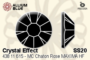 Preciosa プレシオサ MC マシーンカットチャトン Rose MAXIMA マキシマ Flat-Back Hot-Fix Stone (438 11 615) SS20 - クリスタル エフェクト