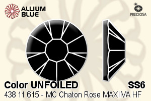 Preciosa MC Chaton Rose MAXIMA Flat-Back Hot-Fix Stone (438 11 615) SS6 - Color UNFOILED