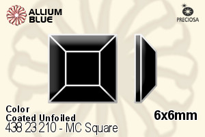 PRECIOSA Square MXM FB 6x6 jet U Hem