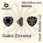 Preciosa Heart (HBC) 5x5mm - Cubic Zirconia